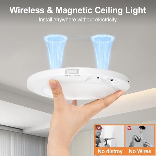 Rechargeable Motion Sensor Ceiling Light, Remote
