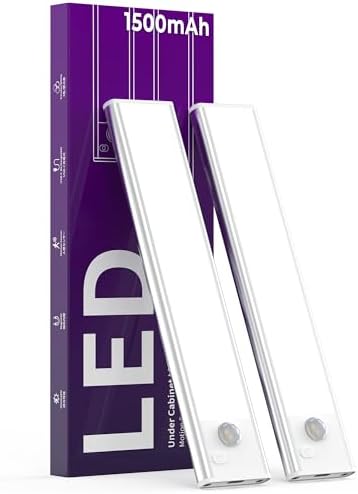 White Under Cabinet Lights, 2Pack