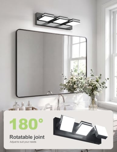VOLISUN 3-Light 24-Inch LED Vanity Light, Black