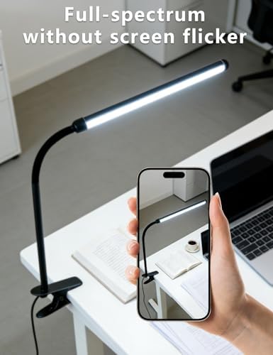 2 Pack Clip-On LED Desk Lamps, USB Powered
