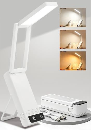 EZVALO Rechargeable Desk Lamp, 6000mAh, White