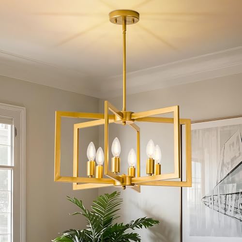 Modern Gold Farmhouse Pendant Light, No Bulbs