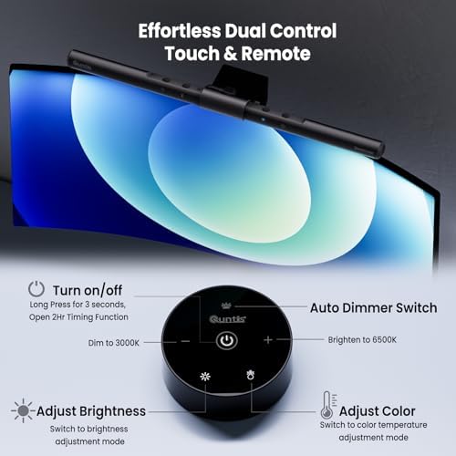 Quntis Computer Monitor Light Bar, USB LED Task Lamp