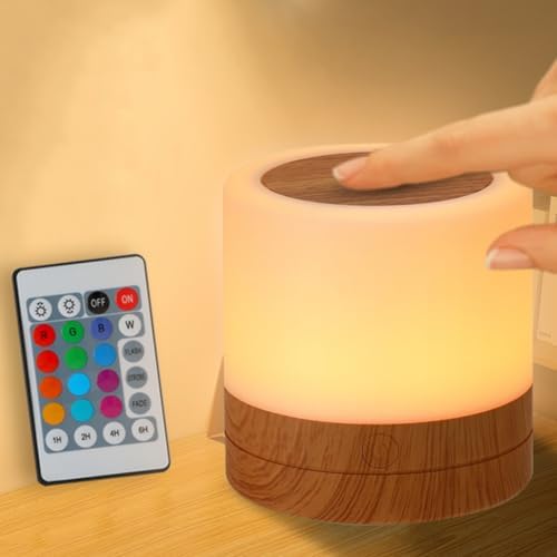 Nursery Night Light, USB Rechargeable Table Lamp, Brown