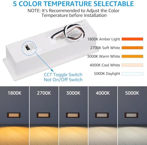 LEONLITE 5CCT 120V-277V LED Step Lights, Bronze