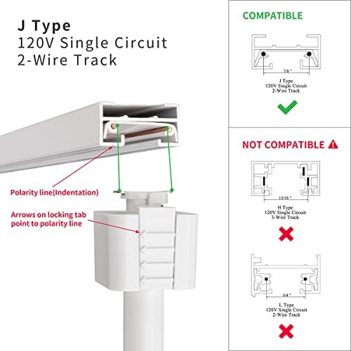 mirrea 12 Pack J Type LED Track Lighting Heads