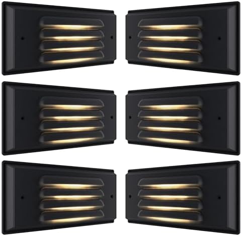 Sunco 6-Pack Low Voltage LED Step Lights, Bronze