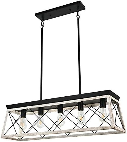 Luupyia 37.8" 5-Light Rectangular Chandelier