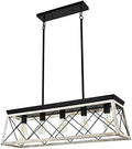 Luupyia 37.8" 5-Light Rectangular Chandelier