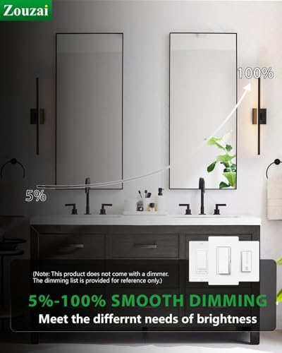 zouzai 24 inch Modern Bathroom Vanity Lighting Fixtures Over Mirror
