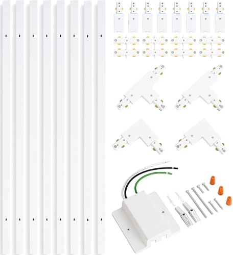 VANoopee 26FT H Track Lighting Rails, White