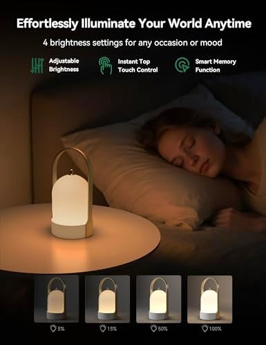 Tubicen Rechargeable Outdoor Lantern, IP44 Waterproof