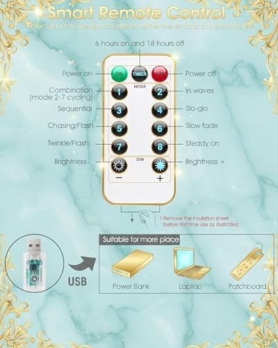 Curtain Lights for Bedroom, 300 LED 9.8ft x 9.8ft