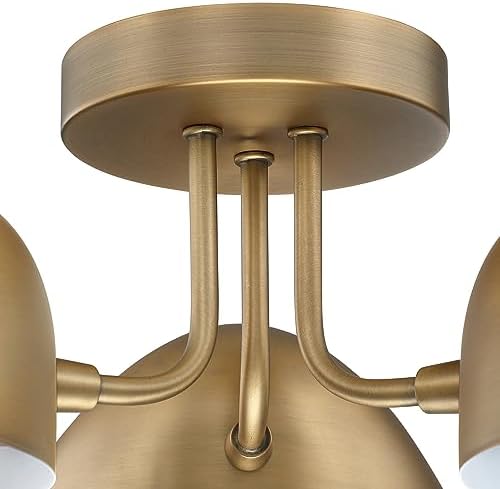 Nathan James Argo 3-Light Semi Flush Mount Ceiling Light, Vintaged