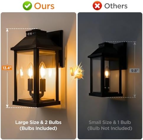 ropelux Solar Motion Sensor Porch Lights, 1 Pack