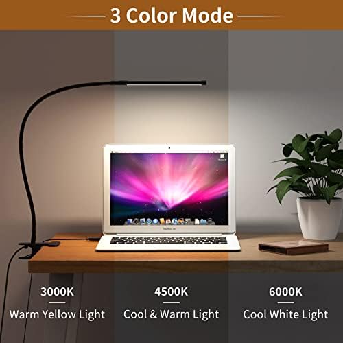 iZELL Book Light, 3 Color Modes, 10 Brightness Levels