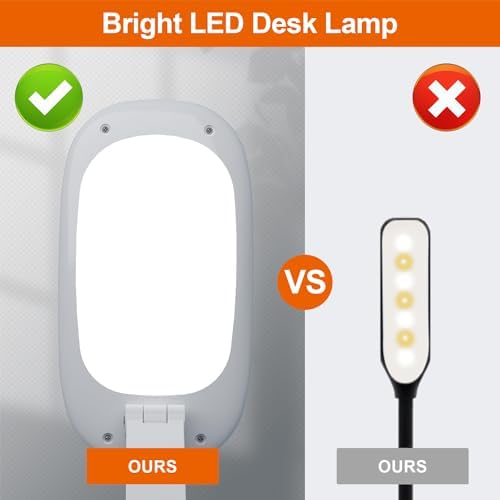 Akejrym White Foldable Rechargeable Desk Lamp