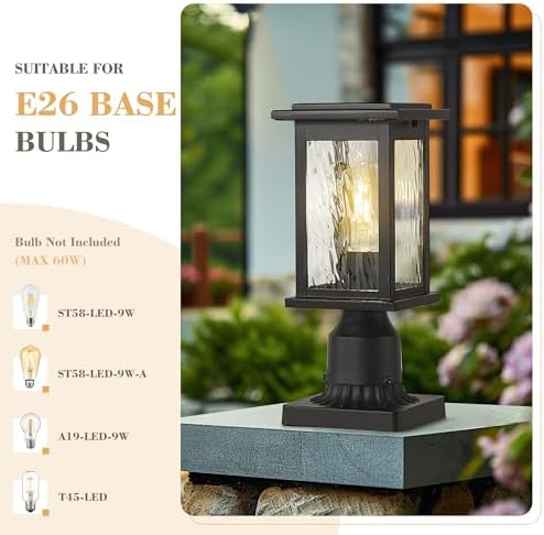 Emliviar 1803EW1-P BK-WP Black Outdoor Post Light