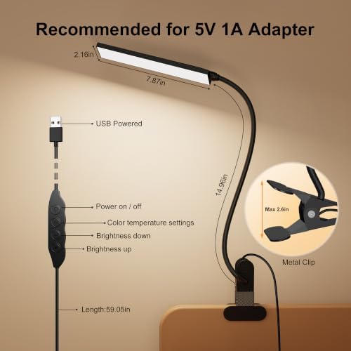 Vansuny USB Clip-On LED Reading Lamp