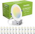 DAMINY 24 Pack 6 Inch Canless LED Recessed Lighting