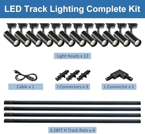 Dimmable H-Type LED Track Lighting Kit