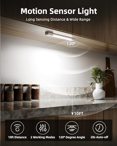 EZVALO 3 Pack 8-Inch Motion Sensor Lights