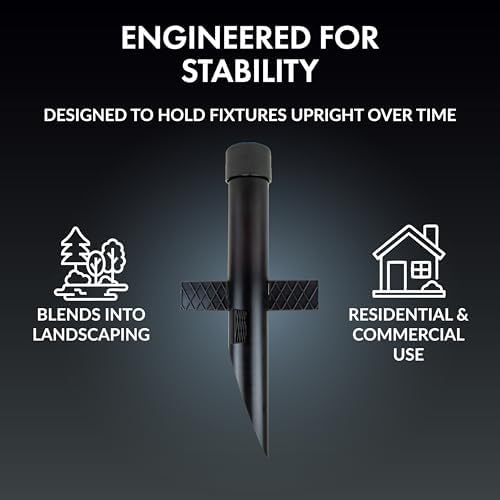 17" Outdoor Landscape Lighting Mounting Post, MPOST17