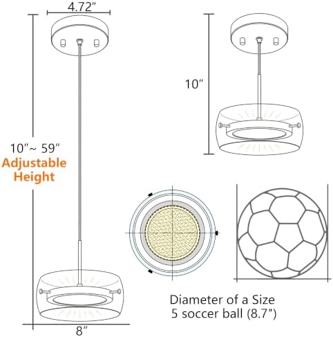 Modern Dual-Sided LED Pendant Light