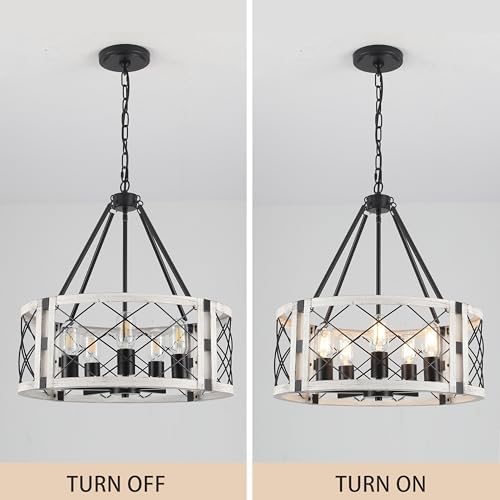 19.8 Inch 5-Light Rustic Farmhouse Chandelier
