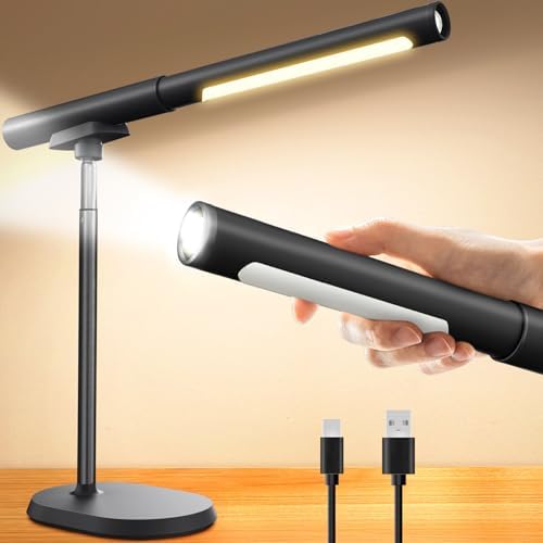 Rechargeable Magnetic Desk Lamp, Removable Light Tube