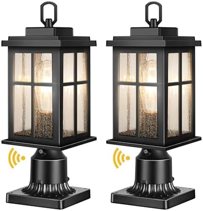 VIANIS Black 120V Hardwired Outdoor Post Light