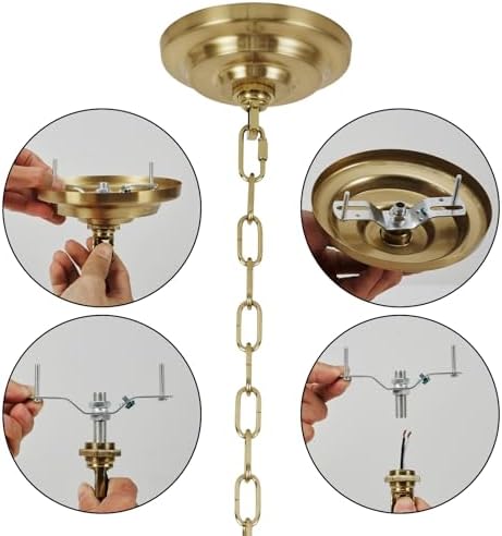 5.3 Inches Brass Light Fixture Canopy Kit