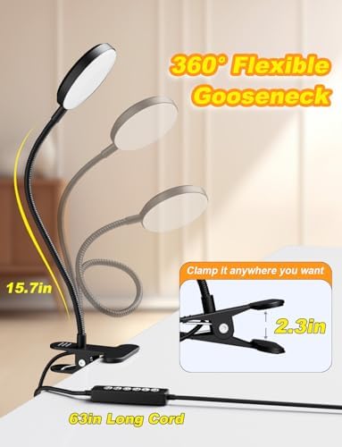 HLXS-111 10W Clamp Desk Lamp with USB Port