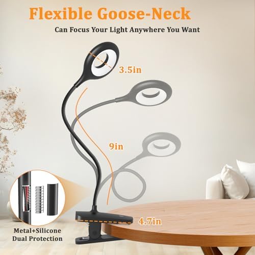 Rechargeable LED Clip Reading Light