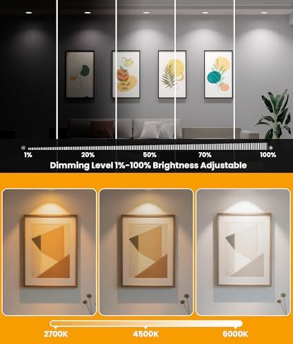 Smart Recessed Lighting 6 Inch LED Recessed Lights 6 Pack