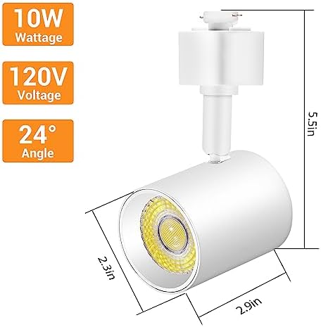 VANoopee 5-Color J-Type Dimmable Track Heads, 6 Pack