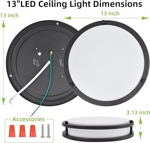 hykolity 13 inch Flush Mount LED Ceiling Light,5CCT