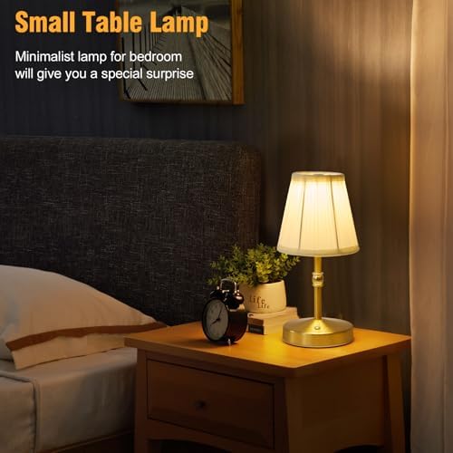 Gold Cordless Rechargeable Table Lamp, 3000mAh