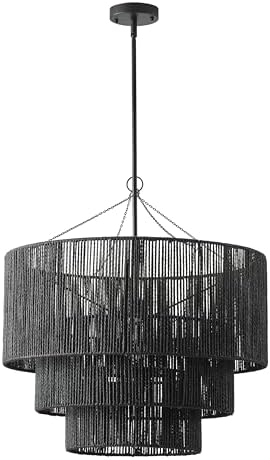 Aiwen 27.55 Inch Matte Black Pendant Light
