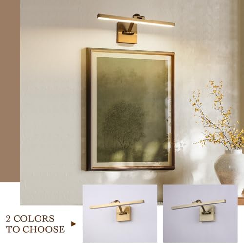 Modern Dimmable Picture Light, 15.75 Inch, Brass