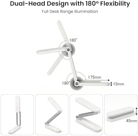 Foldable Rechargeable LED Desk Lamp, White