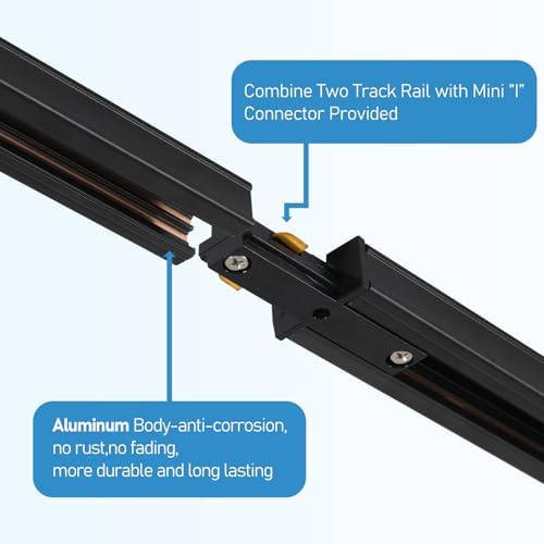 Plug-In 6-Light LED Track Lighting Kit, Black