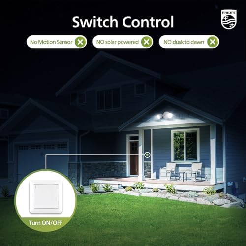 Philips 44W 3500LM 2-Head LED Security Flood Light