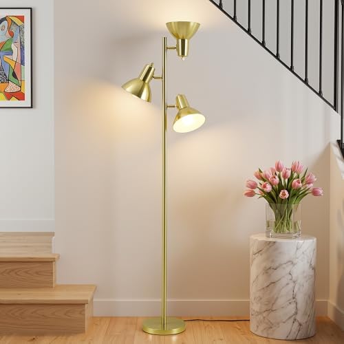 3-Light 67" Metal Tree Floor Lamp