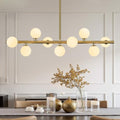 9-Light Gold Glass Globe Sputnik Chandelier