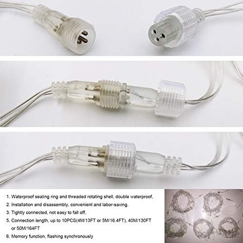 GTSYDING LED Window Curtain String Lights, 4M/13Ft, 96 LED