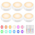 BLS RGB Battery Puck Lights — White, 6-Pack - Field & Lumen Lighting