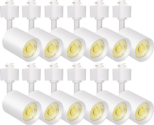 VANoopee 10W H Type LED Track Lighting Heads, 12-Pack