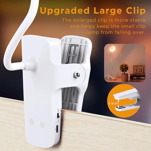 Akynite Rechargeable Clip-On LED Desk Lamp, 5 Colors