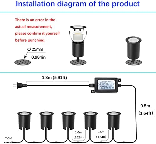 16-Pack Φ1.18in Deck Lights with Photocell